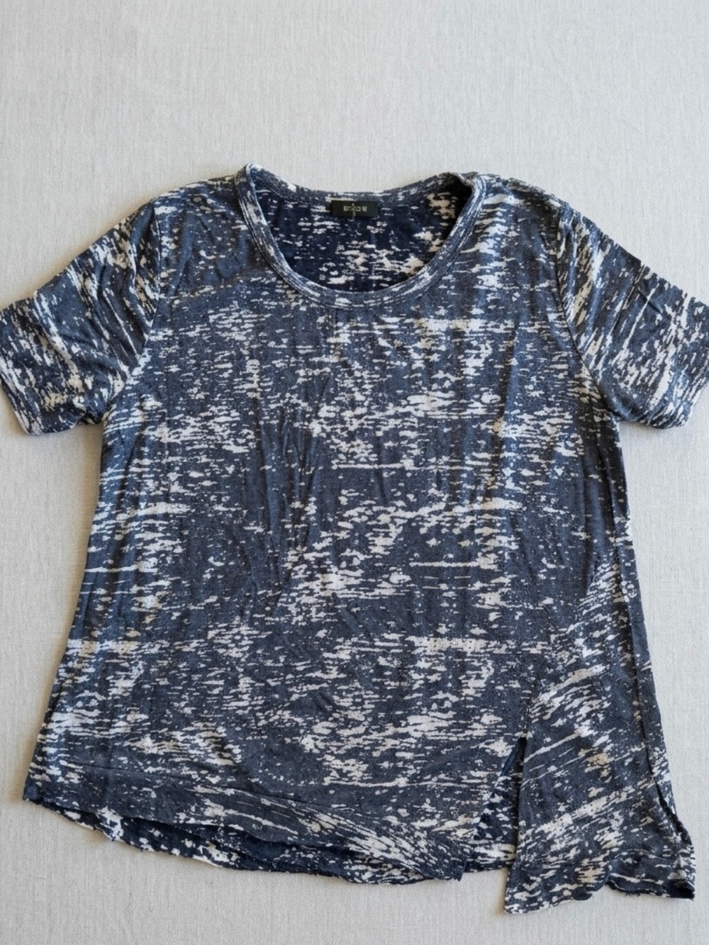 Botanique Women's 1X Asymmetrical Distressed Tee - NWOT